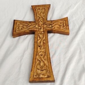 Boho Wooden Cross Wall Art